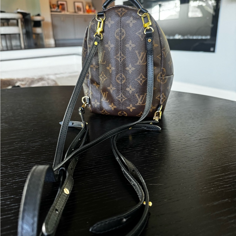 Louis Vuitton Brown Monogram Backpack with Gold Accents - Picture 2 of 5